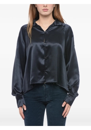 COGO button-detail silk shirt - Black