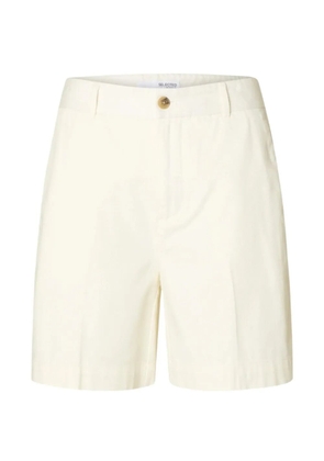 SELECTED belt-loop shorts - White