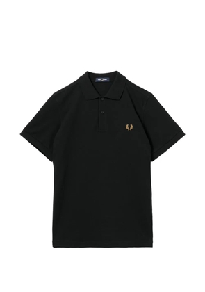 Fred Perry logo-embroidered polo shirt - Black