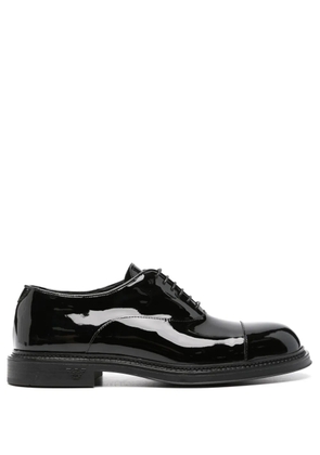 Emporio Armani patent-leather oxford shoes - Black