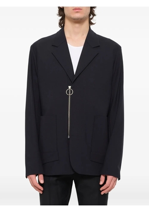 Wooyoungmi zip-detail notched-lapel blazer - Blue