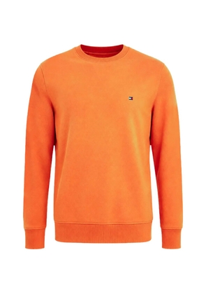 Tommy Hilfiger logo-embroidered cotton sweater - Orange
