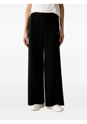 Karl Lagerfeld logo-print wide-leg trousers - Black