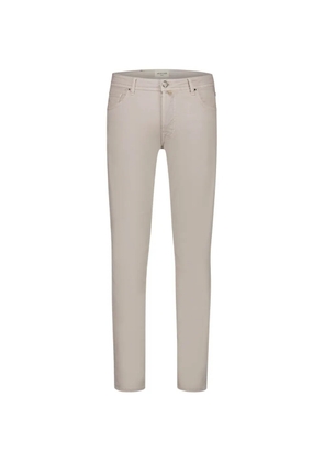 Jacob Cohën logo-plaque slim-fit trousers - Neutrals