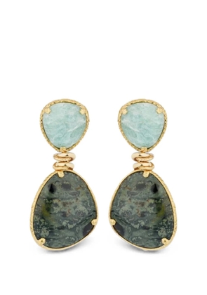 Gas Bijoux Silia amazonite and jasper earrings - Gold