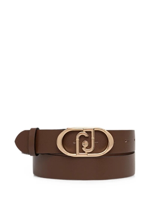 LIU JO logo-plaque leather belt - Brown