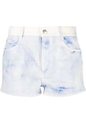 Stella McCartney marble tie-dye denim shorts - Blue
