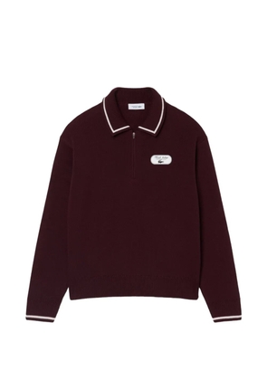 Lacoste zipped polo shirt - Red