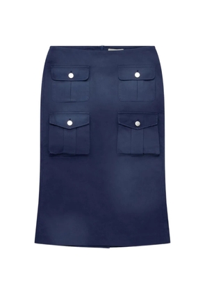 SHUSHU/TONG cargo-pockets midi skirt - Blue
