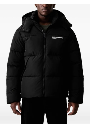 Karl Lagerfeld Jeans logo-print hooded puffer padded jacket - Black