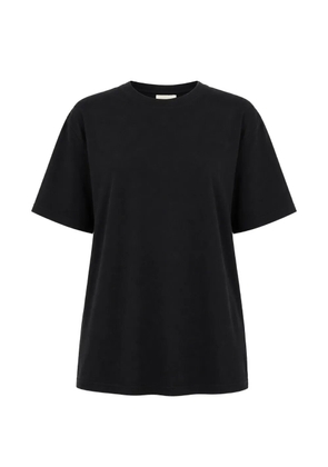 KHAITE crewneck short-sleeved T-shirt - Black