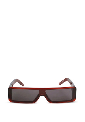 Rick Owens Geth rectangle-frame sunglasses - Red