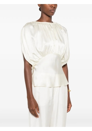 TOVE Peta ruched blouse - Neutrals