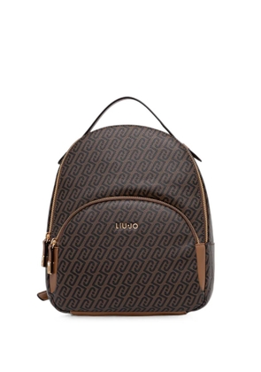 LIU JO monogram-print backpack - Brown