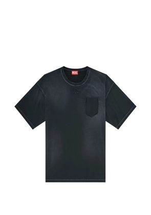 Diesel faded T-shirt with ripped pocket detail - Black