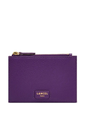 Lancel L Ninon grained-leather card holder - Purple