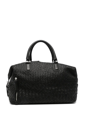 Officine Creative woven leather holdall bag - Black