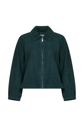 Weekend Max Mara zip-up leather jacket - Green