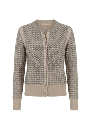 Ermanno Scervino sequin-embellished long-sleeve cardigan - Neutrals