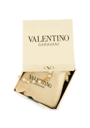 Valentino Garavani VLogo Signature pearl-embellished bracelets - Gold