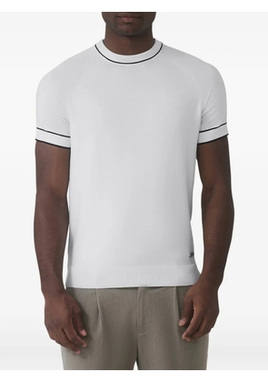 MAUVAIS contrast-trim knitted T-shirt - White