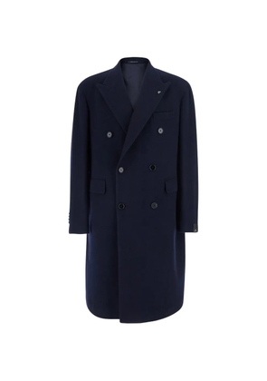 Tagliatore double-breasted peak-lapel coat - Blue
