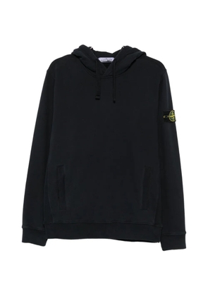 Stone Island logo-patch drawstring hoodie - Blue