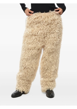 EENK Zuffe faux-fur trousers - Neutrals