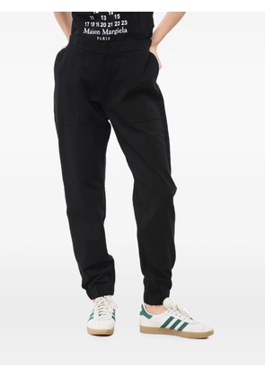 OBLÒ UNIQUE elasticated-waistband trousers - Black