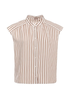 EMME Emmsaio striped sleeveless shirt - White