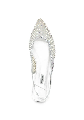 Le Silla Gilda crystal-embellished ballet flats - Silver