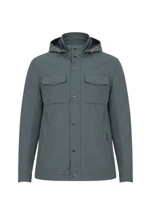 Moorer hooded multi-pocket jacket - Green
