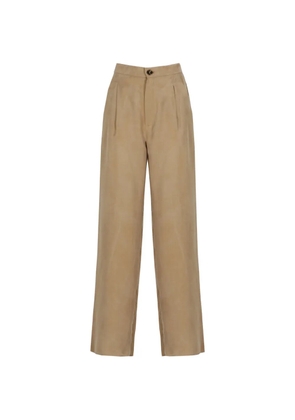 EMME pleated wide-leg trousers - Neutrals