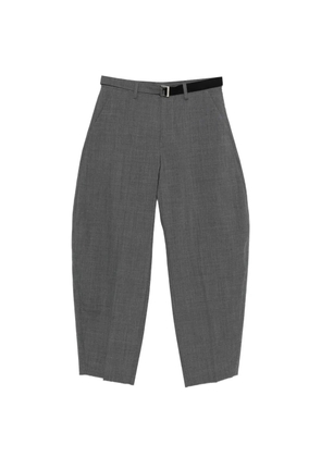 sacai belted pleated trousers - Grey
