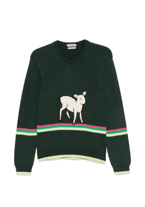 JW Anderson sheep-patch sweater - Green