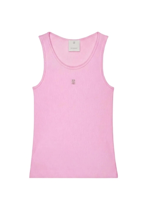 Givenchy 4G-plaque ribbed-knit tank top - Pink