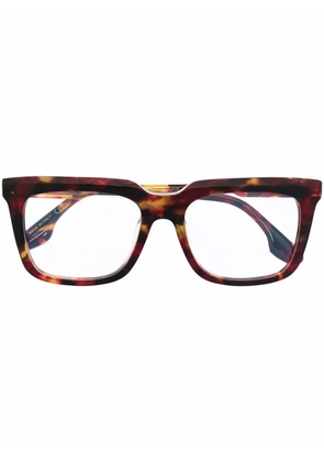 Victoria Beckham Eyewear tortoiseshell-effect square-frame glasses - Brown