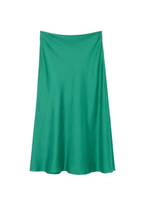 Alberta Ferretti satin-finish flared midi skirt - Green