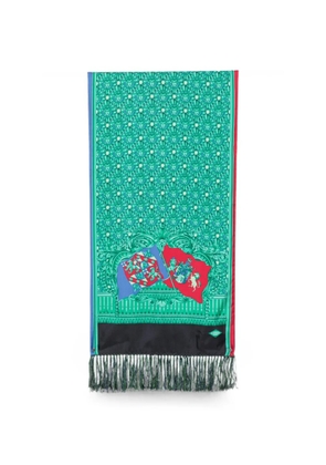 Versace Pre-Owned 2000s Medusa-head flag-print scarf - Green