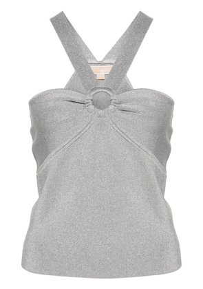 Michael Michael Kors halterneck knitted top - Silver