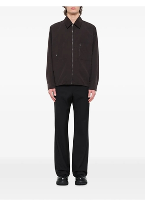 Wooyoungmi zip-up chest-pocket shirt - Black
