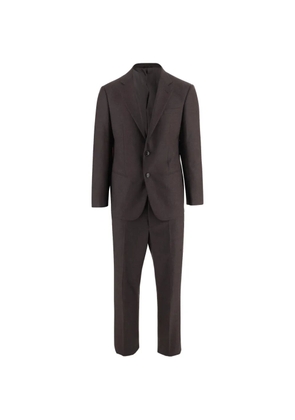 Giorgio Armani virgin-wool suit - Brown