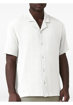 MAUVAIS textured short-sleeve shirt - White