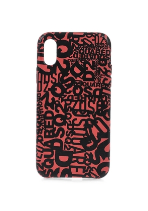 DSQUARED2 logo-print iPhone X phone case