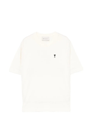 AMI Paris Ami de Coeur slogan-print T-shirt - Neutrals