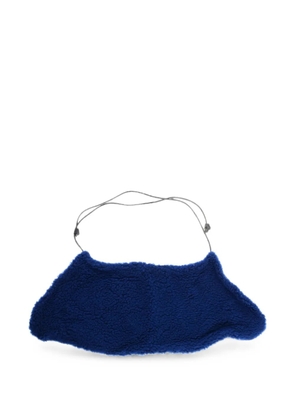 DSQUARED2 fleece-texture drawstring scarf - Blue