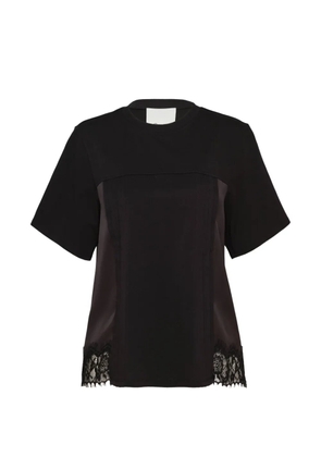 3.1 Phillip Lim lace-trim T-shirt - Black