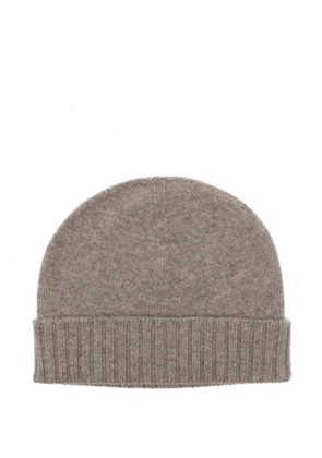 Malo ribbed-trim beanie hat - Grey
