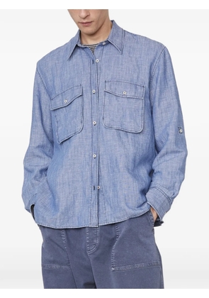 Officine Generale button-up chest-pocket shirt - Blue