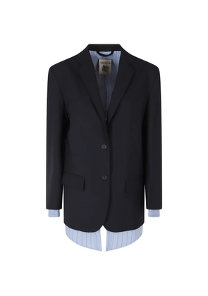 Semicouture Deana layered-detail single-breasted blazer - Black